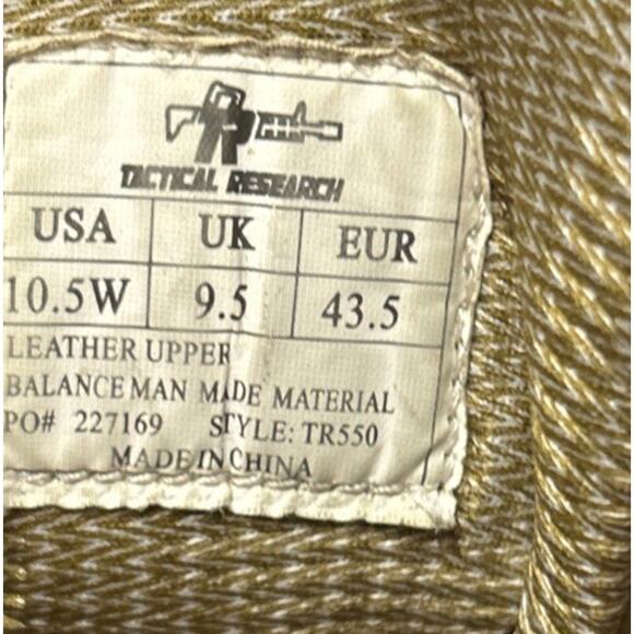 Tactical Research Boots Size 10.5 W Combat Military Khyber TR550 Coyote Vibram - Picture 8 of 8